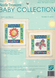 Smile & Dream, 2 baby cross stitch kits (Needle Treasures & JCA)
