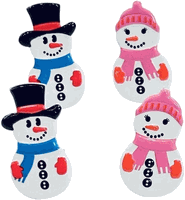 Snow Couple, scrapbook brads, 12/pack (Eyelet Outlet) 