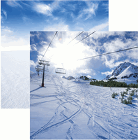 Snow Day Collection, Ski Lift, winter double sided, scrapbook cardstock (Reminisce)