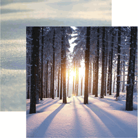 Snow Day Collection, Sunset, winter double sided, scrapbook cardstock (Reminisce)<br><font color=red>25% off</font>