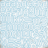 Snow Globe Collection, Alphabet, Self-adhesvie DieCut Stickers, 12x12", scrapbook stickers (Reminisce)