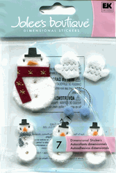 Snowmen, winter scrapbook stickers (Jolee's Boutique)