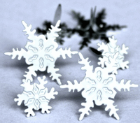 Snowflakes, scrapbook brads, 12/pack (Eyelet Outlet)