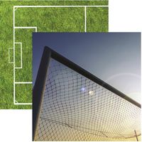 Soccer 2 Collection, Net, sports double-sided scrapbook paper (Reminisce)