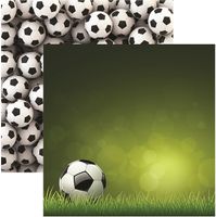 Soccer 2 Collection, Soccer Ball, sports double-sided scrapbook paper (Reminisce)