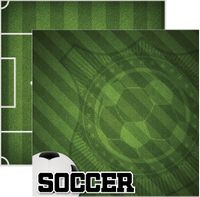 Soccer, Real Sports Collection, double-sided, scrapbook paper (Reminisce)