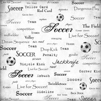 Soccer, scrapbook paper (Stamping Station)