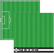 Soccer, sports double-sided scrapbook paper (Reminisce)<br><font color=red>25% off</font>