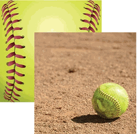 Softball, Real Sports Collection, Let's Play Softball, double-sided, scrapbook paper (Reminisce)<br><font color=red>25% off</font>