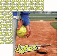 Softball, Real Sports Collection, Softball, double-sided, scrapbook paper (Reminisce)<br><font color=red>25% off</font>
