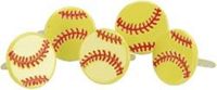 Softball, scrapbook brads (Eyelet Outlet)