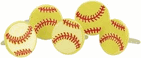 Softball, scrapbook brads (Eyelet Outlet)