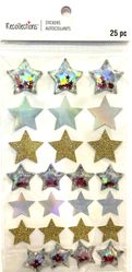 Sparkly Stars, 3D scrapbook stickers 4x7" (Recollections)  