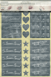 Special Greetings, silver foil scrapbook stickers (Webster's Pages)<br><font color=red>50% off</font>