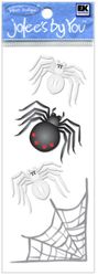 Spiders, 3-D SLIM scrapbook stickers (Jolee's By You)