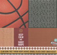Sports Collection, Baskertball Journal, scrapbook paper (Kaisercraft)<br><font color=red>25% off</font>