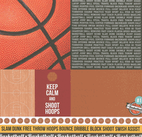 Sports Collection, Baskertball Journal, scrapbook paper (Kaisercraft)<br><font color=red>25% off</font>