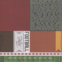 Sports Collection, Football Journal, scrapbook paper (Kaisercraft)<br><font color=red>25% off</font>