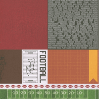 Sports Collection, Football Journal, scrapbook paper (Kaisercraft)<br><font color=red>25% off</font>