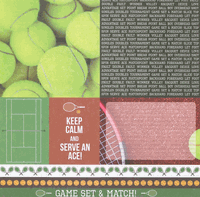 Sports Collection, Tennis Journal, scrapbook paper (Kaisercraft)<br><font color=red>25% off</font>