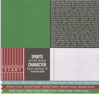 Sports Collection, Track & Field Journal, scrapbook paper (Kaisercraft)<br><font color=red>25% off</font>