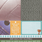 Sports Collection, Volleyball Journal, scrapbook paper (Kaisercraft)<br><font color=red>25% off</font>