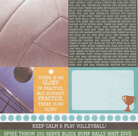 Sports Collection, Volleyball Journal, scrapbook paper (Kaisercraft)<br><font color=red>25% off</font>