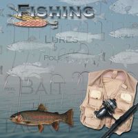 Sports, Fishing, scrapbook papers<br>(14_choices)