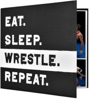 Sports Post Bound Album, Wrestle, 13.5" x 12.5" scrapbook (MBI)