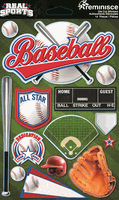 Sports, Real Sports Collection, dimensional scrapbook stickers (Reminisce)<br>(8_choices)