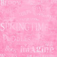 Spring Words, pink, scrapbook paper (Stamping Station)