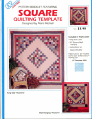 Square, quilting template & pattern booklet (EZ Quilts)<br><font color=red>50% off</font>