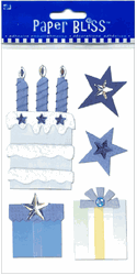 Birthday & Party - Star Birthday, 3D scrapbook stickers (Paper Bliss)