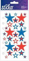 4th of July Stars, scrapbook stickers (Sticko)<br><font color=red>33% off</font>