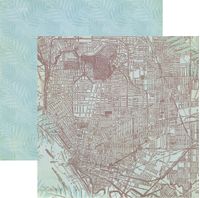 Streetmap Panorama, double-sided, scrapbook cardstock (Making Memories)<br><font color=red>50% off</font>