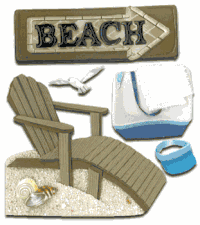 Summer & Beach, scrapbook stickers (Jolee's Boutique)<br>(2_choices)