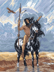 Summer Indian, Native American cross stitch kit (Candamar)