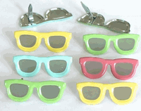 Sunglasses, scrapbook brads, 12/pk (Eyelet Outlet)  