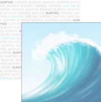 Surfing Addict, sports double-sided scrapbook paper (Scrapbook Customs)