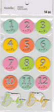 Sweet Baby, 12 months, 3D scrapbook stickers 4x7" (Recollections) 