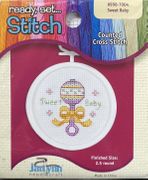 Sweet Baby, Ready, Set...Stitch, cross stitch kit & frame (Janlynn)