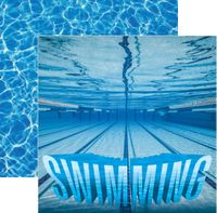 Swimming, Real Sports Collection, double-sided, scrapbook paper (Reminisce)<br><font color=red>25% off</font>