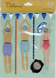 Swimming, Sports Sticker Medley, 3D scrapbook stickers (K&Company)