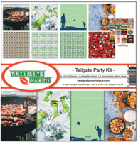 Tailgate Party Kit, 8 papers & 1 sticker pack, scrapbook (Reminisce)