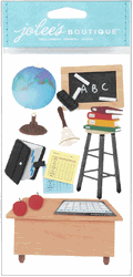 Teacher, 3-D LE GRANDE School scrapbook stickers (Jolee's Boutique)<br><font color=red>50% off</font>  