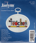 Mini Cross Stitch Kit & Frame, Teacher (Janlynn)