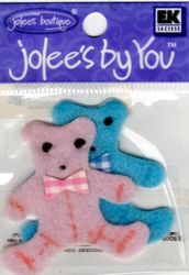 Teddy Bears, Pink & Blue, scrapbook embellishment (Jolee's by You)
