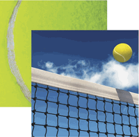 Tennis Collection, Ace, sports double sided, scrapbook cardstock (Reminisce)<br><font color=red>25% off</font>