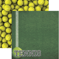 Tennis Collection, Tennis, sports double sided, scrapbook cardstock (Reminisce)