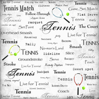 Tennis, scrapbook paper (Stamping Station)